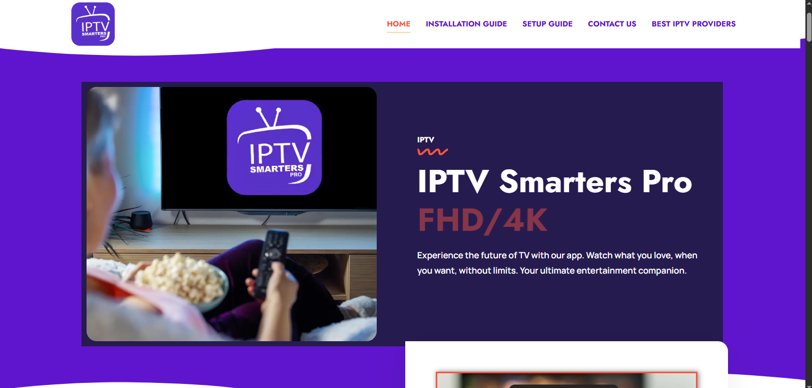 IPTV Smarters Player interface