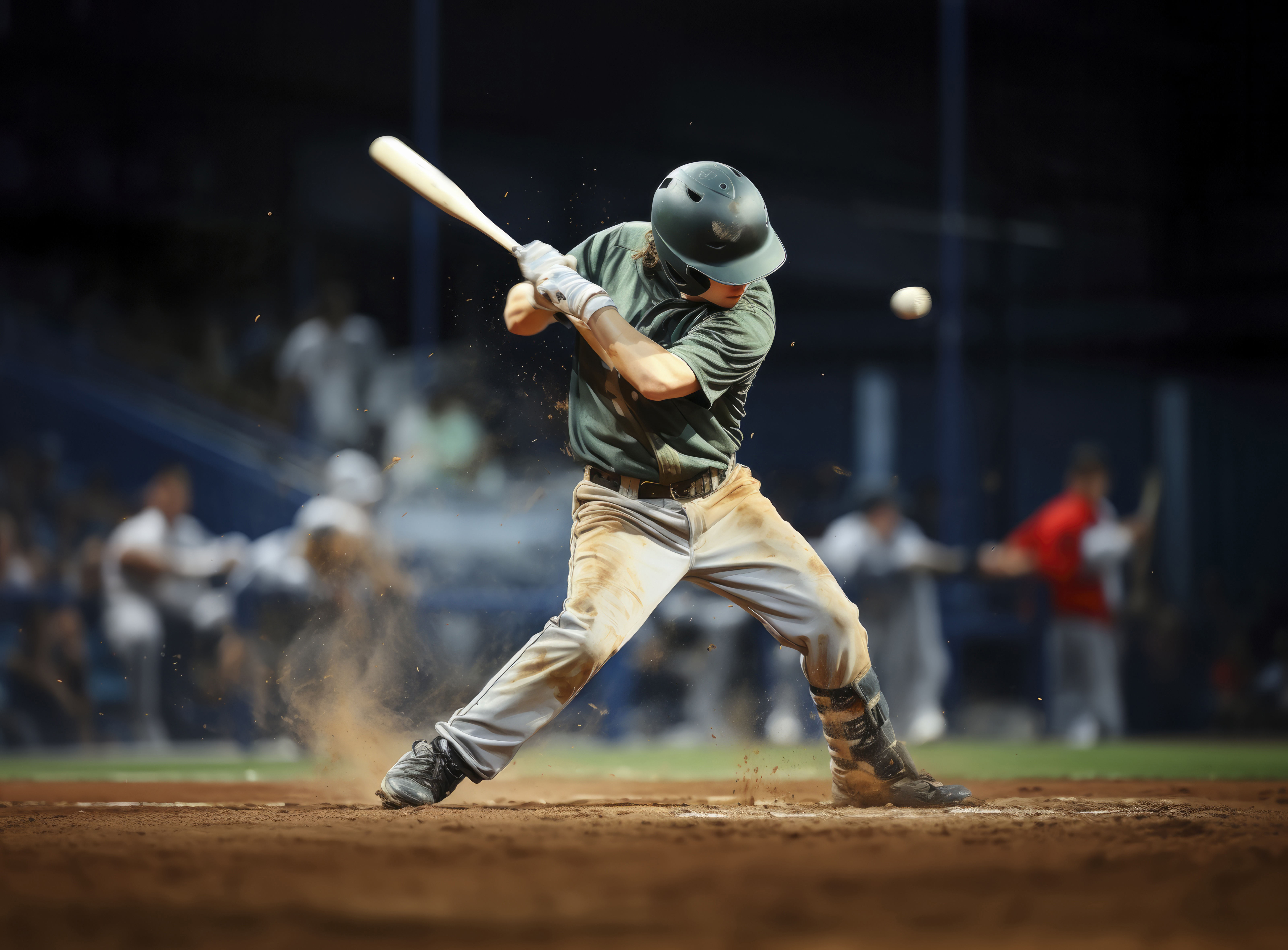 Professional baseball player on a baseball field during a game
